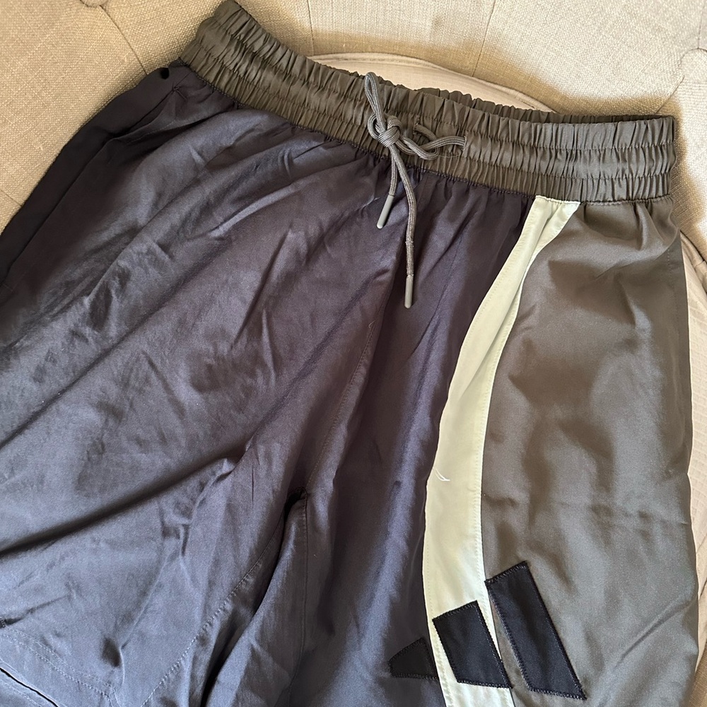 Adidas Men's Gray and Blue Shorts